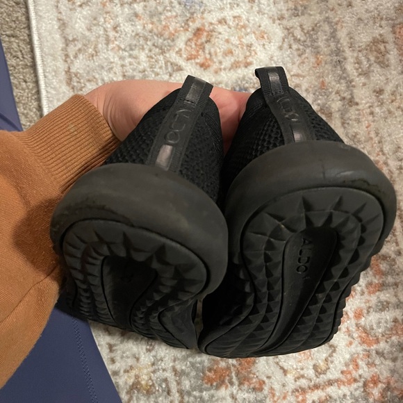 Black ALDO sneakers with decorative matte accents - Picture 4 of 8